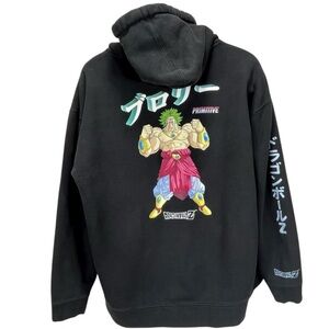 Primitive x Dragon Ball Z Broly Hoodie Black Size XL Streetwear Anime Collab